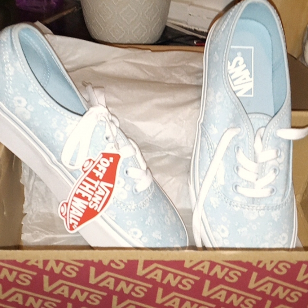 Vans authentic platform floral shoes